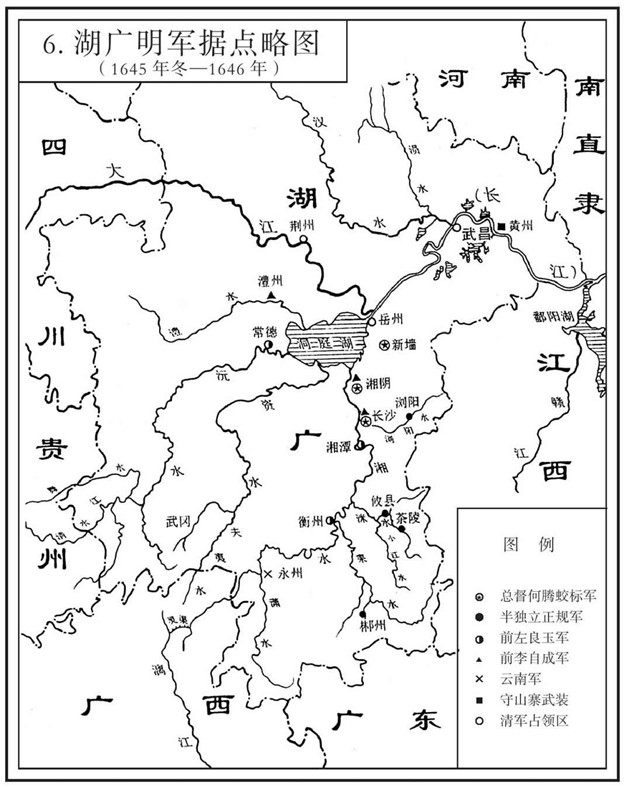 湖广明军据点略图